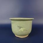 [ б/у ] бонсай горшок .. есть маленькая миска длинная сторона примерно 8.5cm круг горшок вне .. горшок журавль .. глазурь .. для на данный момент товар б/у горшок 
