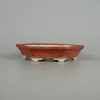 [ б/у ] бонсай горшок .. нет маленький размер длинная сторона примерно 13cm шестиугольник горшок вне . глазурь на данный момент товар б/у горшок 