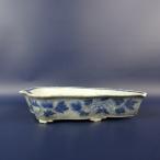 [ б/у ] бонсай горшок .. нет маленький размер длинная сторона примерно 19cm деформация горшок лист type вне . цветок узор .. для на данный момент товар б/у горшок 