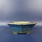 [ б/у ] бонсай горшок .. нет маленький размер длинная сторона примерно 14.2cm шестиугольник горшок глазурь на данный момент товар б/у горшок 