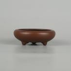 [ б/у ] бонсай горшок Tokoname гора осень маленькая миска длинная сторона примерно 7.7cm круг горшок грязь предмет на данный момент товар б/у горшок 