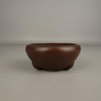 [ б/у ] бонсай горшок Tokoname гора осень маленькая миска длинная сторона примерно 8.8cm круг горшок грязь предмет на данный момент товар б/у горшок 