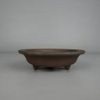 [ б/у ] бонсай горшок Tokoname гора осень маленький размер длинная сторона примерно 11.6cm круг горшок вне . грязь предмет на данный момент товар б/у горшок 