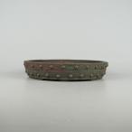 [ б/у ] бонсай горшок Tokoname 10 .. сосна Izumi . средний длинная сторона примерно 24.3cm круг горшок шпилька удар грязь предмет на данный момент товар б/у горшок 