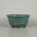 [ б/у ] бонсай горшок Tokoname превосходящий . структура маленький размер длинная сторона примерно 16cm круг горшок глазурь на данный момент товар б/у горшок 