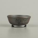 [ б/у ] бонсай горшок .. ослабленное крепление . камень бобы горшок длинная сторона примерно 4.5cm круг горшок кошка .. кошка chon Mini горшок оценка .. для на данный момент товар б/у горшок 