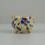 [ б/у ] бонсай горшок .. нет бобы горшок длинная сторона примерно 3.6cm круг горшок цветная роспись цветок. . - Nami ni горшок .. для на данный момент товар б/у горшок 