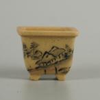 [ б/у ] бонсай горшок .. нет бобы горшок длинная сторона примерно 3.8cm правильный person горшок вне . ландшафт map грязь предмет Mini горшок оценка .. для на данный момент товар б/у горшок 