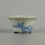 [ б/у ] бонсай горшок .. нет бобы горшок длинная сторона примерно 4.5cm круг горшок ландшафт map глазурь Mini горшок оценка .. для на данный момент товар б/у горшок 