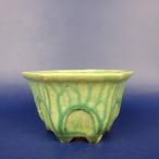 [ б/у ] бонсай горшок Tokoname .. маленький размер длинная сторона примерно 9.5cm шестиугольник горшок вне . на данный момент товар б/у горшок 