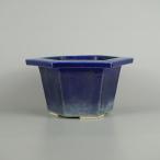 [ б/у ] бонсай горшок Seto . средний длинная сторона примерно 20.5cm шестиугольник горшок вне . глазурь на данный момент товар б/у горшок 