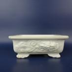 [ б/у ] бонсай горшок . гора маленький размер длинная сторона примерно 14.3cm длина person горшок вне .. входить . пара отходит гравюра дракон дракон Dragon .. для на данный момент товар б/у горшок 