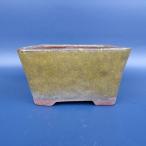[ б/у ] бонсай горшок документ гора Echizen документ гора маленький размер длинная сторона примерно 11.5cm длина person горшок глазурь на данный момент товар б/у горшок 