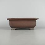 [ б/у ] бонсай горшок Tokoname . гора . средний длинная сторона примерно 27.8cm длина person горшок вне .. входить . пара грязь предмет на данный момент товар б/у горшок 