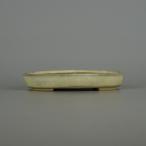 [ б/у ] бонсай горшок весна . маленький размер длинная сторона примерно 11.3cm эллипс горшок глазурь на данный момент товар б/у горшок 