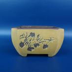 [ б/у ] бонсай горшок ..? старый маленький размер длинная сторона примерно 10cm правильный person горшок . порез гвоздь гравюра цветок растения глазурь на данный момент товар б/у горшок 