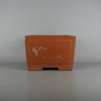 [ б/у ] бонсай горшок China .. средний длинная сторона примерно 26.3cm правильный person горшок окно есть гравюра входить растения . знак грязь предмет .. для на данный момент товар б/у горшок 