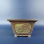 [ б/у ] бонсай горшок China .. маленькая миска длинная сторона примерно 9cm правильный person горшок сумма входить вне . сосна бамбук слива . горшок .. для на данный момент товар б/у горшок 