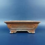 [ б/у ] бонсай горшок . гора? старый маленький размер длинная сторона примерно 11.7cm длина person горшок вне . окно входить . пара грязь горшок на данный момент товар б/у горшок 