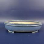 [ б/у ] бонсай горшок . Akira .. маленький размер длинная сторона примерно 18.2cm эллипс горшок сверху obi глазурь China горшок на данный момент товар б/у горшок 