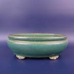 [ б/у ] бонсай горшок . Akira .. маленький размер длинная сторона примерно 15cm эллипс горшок вне .. пара глазурь China горшок на данный момент товар б/у горшок 