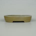 [ б/у ] бонсай горшок Tokoname asahi Kiyoshi маленький размер длинная сторона примерно 12.5cm эллипс горшок грязь предмет на данный момент товар б/у горшок 