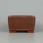 [ б/у ] бонсай горшок Tokoname asahi Kiyoshi маленькая миска длинная сторона примерно 7.8cm правильный person горшок грязь предмет на данный момент товар б/у горшок 