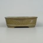 [ б/у ] бонсай горшок Tokoname asahi Kiyoshi маленький размер длинная сторона примерно 12.5cm эллипс горшок внизу obi грязь предмет маленький штамп на данный момент товар б/у горшок 