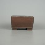 [ б/у ] бонсай горшок asahi Kiyoshi маленькая миска длинная сторона примерно 8.2cm правильный person горшок внизу obi грязь предмет на данный момент товар б/у горшок 