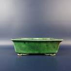 [ б/у ] бонсай горшок Echizen . вода маленький размер длинная сторона примерно 16.3cm длина person горшок вне . глазурь на данный момент товар б/у горшок 
