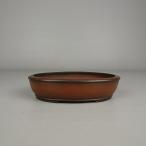 [ б/у ] бонсай горшок . блестящий . структура маленький размер длинная сторона примерно 12.1cm эллипс горшок внизу obi грязь предмет на данный момент товар б/у горшок 