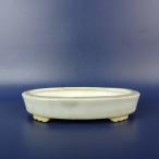 [ б/у ] бонсай горшок flat дешево . Izumi маленький размер длинная сторона примерно 10.2cm эллипс горшок глазурь на данный момент товар б/у горшок 