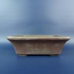 [ б/у ] бонсай горшок . свет . маленький размер длинная сторона примерно 18.5cm длина person горшок вне . грязь горшок на данный момент товар б/у горшок 