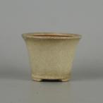 [ б/у ] бонсай горшок . гора маленькая миска длинная сторона примерно 6.2cm круг горшок вне . глазурь на данный момент товар б/у горшок 