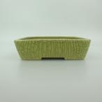 [ б/у ] бонсай горшок синий . маленький размер длинная сторона примерно 14.6cm длина person горшок . входить глазурь на данный момент товар б/у горшок 