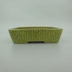 [ б/у ] бонсай горшок синий . маленький размер длинная сторона примерно 14.8cm длина person горшок . входить глазурь на данный момент товар б/у горшок 