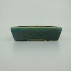 [ б/у ] бонсай горшок синий . маленький размер длинная сторона примерно 14.5cm длина person горшок глазурь на данный момент товар б/у горшок 