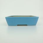 [ б/у ] бонсай горшок синий . маленький размер длинная сторона примерно 14.4cm длина person горшок глазурь на данный момент товар б/у горшок 