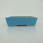 [ б/у ] бонсай горшок синий . маленький размер длинная сторона примерно 14.5cm длина person горшок глазурь на данный момент товар б/у горшок 