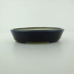 [ б/у ] бонсай горшок синий . маленький размер длинная сторона примерно 12.1cm эллипс горшок глазурь на данный момент товар б/у горшок 