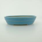 [ б/у ] бонсай горшок синий . маленький размер длинная сторона примерно 12cm эллипс горшок средний obi глазурь на данный момент товар б/у горшок 