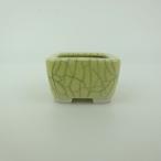 [ б/у ] бонсай горшок синий . бобы горшок длинная сторона примерно 4.4cm правильный person горшок . входить глазурь на данный момент товар б/у горшок 