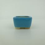 [ б/у ] бонсай горшок синий . бобы горшок длинная сторона примерно 4.6cm правильный person горшок глазурь на данный момент товар б/у горшок 
