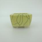 [ б/у ] бонсай горшок синий . бобы горшок длинная сторона примерно 4.5cm правильный person горшок . входить глазурь на данный момент товар б/у горшок 