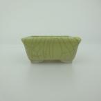 [ б/у ] бонсай горшок синий . маленькая миска длинная сторона примерно 5.8cm длина person горшок . есть . входить глазурь на данный момент товар б/у горшок 