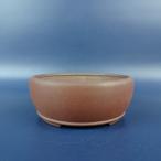 [ б/у ] бонсай горшок синий способ маленькая миска длинная сторона примерно 8.6cm круг горшок внизу obi грязь горшок на данный момент товар б/у горшок 