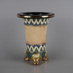 [ б/у ] горшок цветочный горшок Ran горшок средний высота примерно 20.2cm круг горшок цветная роспись цветок узор .. для на данный момент товар б/у горшок 