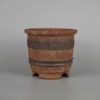 [ б/у ] горшок цветочный горшок . маленький размер высота примерно 11.3cm круг горшок верх и низ obi .. узор на данный момент товар б/у горшок 