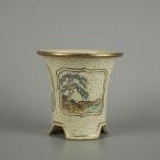 [ б/у ] горшок цветочный горшок Ran горшок маленький размер высота примерно 10.5cm круг горшок цветная роспись сосна пейзаж оценка .. для на данный момент товар б/у горшок 