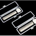 印鑑 はんこ シルバーブラストチタン印鑑2本セット(10.5 12.0mm)ブラック高級もみ革印鑑ケース付き 実印 銀行印 認印 ハンコ 就職祝い 印鑑セット 送料無料